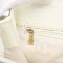 CHANEL Tote Bag Caviar Skin White CC Auth BA14587A-20