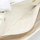 CHANEL Tote Bag Caviar Skin White CC Auth BA14587A-21