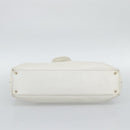 CHANEL Tote Bag Caviar Skin White CC Auth BA14587A-9