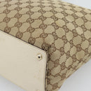 GUCCI GG Canvas Tote Bag Beige Gold Tone 120836 Auth BA14589-12