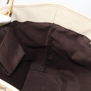 GUCCI GG Canvas Tote Bag Beige Gold Tone 120836 Auth BA14589-17
