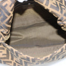 FENDI Zucca Canvas Mamma Baguette Shoulder Bag Brown Silver Auth BA14590V-10