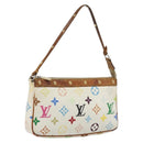 LOUIS VUITTON Monogram Multicolor Pochette Accessoires White M92649 Auth BA14591-1