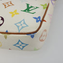 LOUIS VUITTON Monogram Multicolor Pochette Accessoires White M92649 Auth BA14591-15