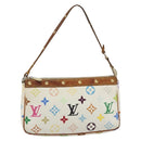 LOUIS VUITTON Monogram Multicolor Pochette Accessoires White M92649 Auth BA14591-13