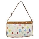LOUIS VUITTON Monogram Multicolor Pochette Accessoires White M92649 Auth BA14591-2