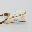 LOUIS VUITTON Monogram Multicolor Pochette Accessoires White M92649 Auth BA14591-4