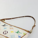 LOUIS VUITTON Monogram Multicolor Pochette Accessoires White M92649 Auth BA14591-14