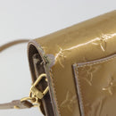 LOUIS VUITTON Monogram Vernis Rossmore MM Rose Velur M91589 LV Auth BA14592-8