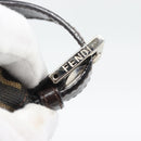 FENDI Zucca Canvas Mamma Baguette Shoulder Bag Brown Silver Auth BA14593V-14