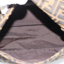 FENDI Zucca Canvas Mamma Baguette Shoulder Bag Brown Silver Auth BA14593V-16