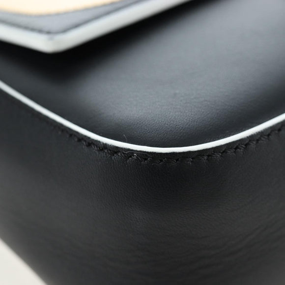 FENDI Bugs Monster Mamma Baguette Leather 2way Black 8BR600 Auth BA14594SAM