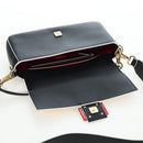 FENDI Bugs Monster Mamma Baguette Leather 2way Black 8BR600 Auth BA14594SAM-19
