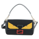 FENDI Bugs Monster Mamma Baguette Leather 2way Black 8BR600 Auth BA14594SAM-2
