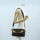 FENDI Bugs Monster Mamma Baguette Leather 2way Black 8BR600 Auth BA14594SAM-29