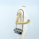 CHANEL Gabrielle de Chanel Chain Shoulder Bag Tweed Navy Gold CC Auth BA14596SAM-26