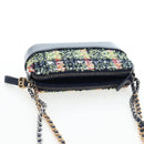 CHANEL Gabrielle de Chanel Chain Shoulder Bag Tweed Navy Gold CC Auth BA14596SAM-6