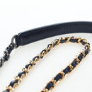 CHANEL Gabrielle de Chanel Chain Shoulder Bag Tweed Navy Gold CC Auth BA14596SAM-9