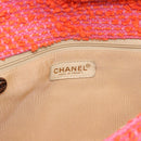CHANEL Matelasse 25 Chain Shoulder Bag Tweed Orange Gold Tone CC Auth BA14597SAM-16