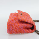 CHANEL Matelasse 25 Chain Shoulder Bag Tweed Orange Gold Tone CC Auth BA14597SAM-5