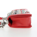 CHANEL Boy Chanel 25 Chain Shoulder Bag Tweed Pink Silver CC Auth BA14598SAM-3