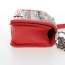 CHANEL Boy Chanel 25 Chain Shoulder Bag Tweed Pink Silver CC Auth BA14598SAM-4