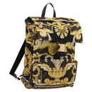 FENDI FENDACE ZUCCA Backpack Nylon Brown Gold Tone 7VZ066 Auth BA14600SAM-1
