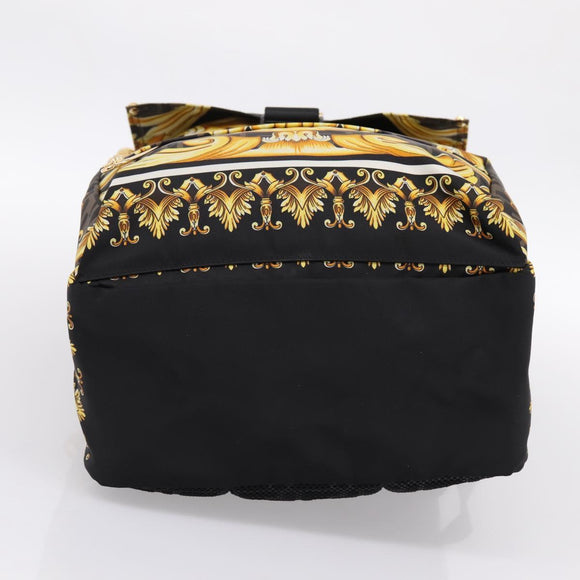 FENDI FENDACE ZUCCA Backpack Nylon Brown Gold Tone 7VZ066 Auth BA14600SAM