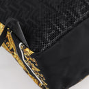 FENDI FENDACE ZUCCA Backpack Nylon Brown Gold Tone 7VZ066 Auth BA14600SAM-18