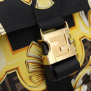 FENDI FENDACE ZUCCA Backpack Nylon Brown Gold Tone 7VZ066 Auth BA14600SAM-19