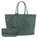 GOYARD Herringbone Saint Louis PM Tote Bag PVC Green Auth BA14601SM-1