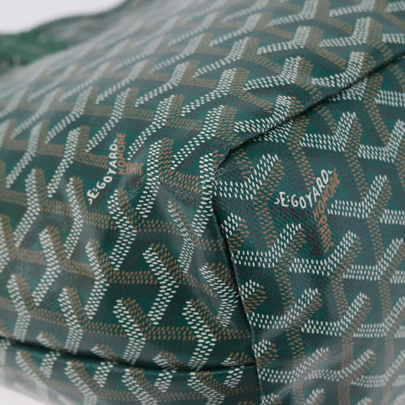 GOYARD Herringbone Saint Louis PM Tote Bag PVC Green Auth BA14601SM
