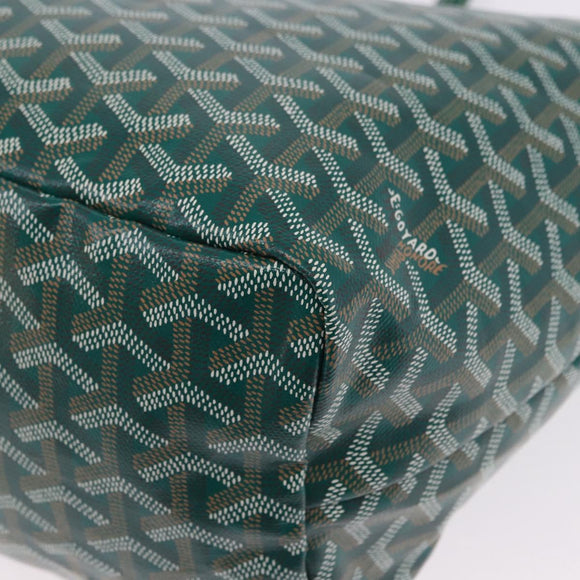 GOYARD Herringbone Saint Louis PM Tote Bag PVC Green Auth BA14601SM