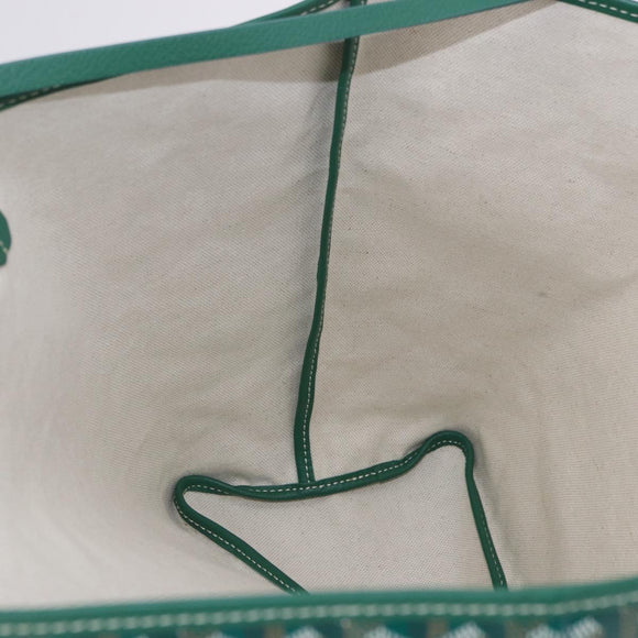 GOYARD Herringbone Saint Louis PM Tote Bag PVC Green Auth BA14601SM