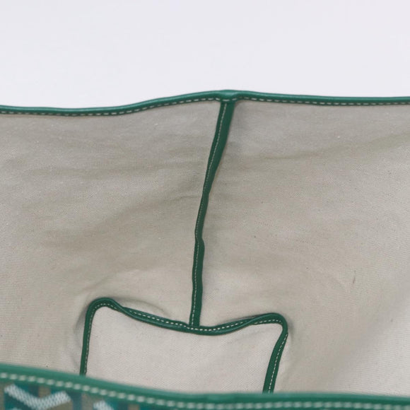 GOYARD Herringbone Saint Louis PM Tote Bag PVC Green Auth BA14601SM