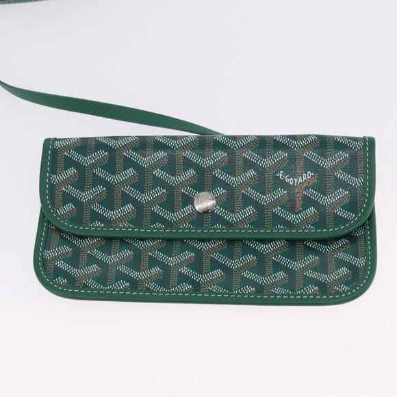 GOYARD Herringbone Saint Louis PM Tote Bag PVC Green Auth BA14601SM