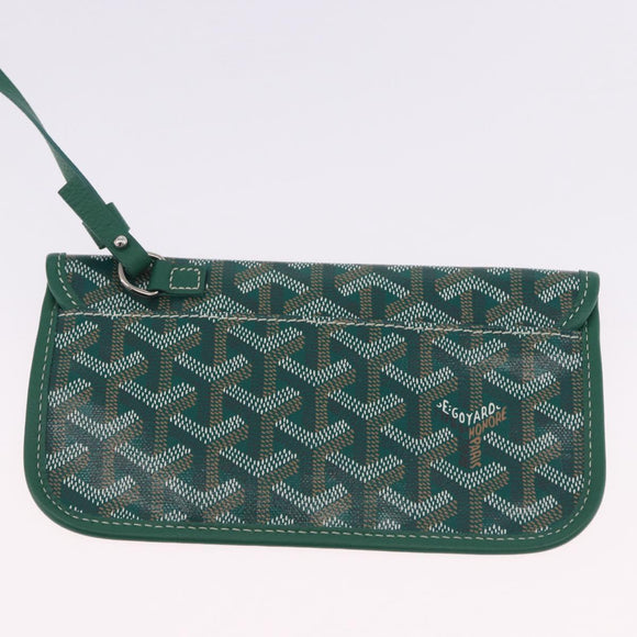 GOYARD Herringbone Saint Louis PM Tote Bag PVC Green Auth BA14601SM