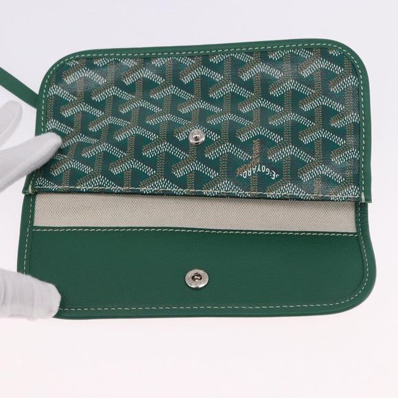 GOYARD Herringbone Saint Louis PM Tote Bag PVC Green Auth BA14601SM