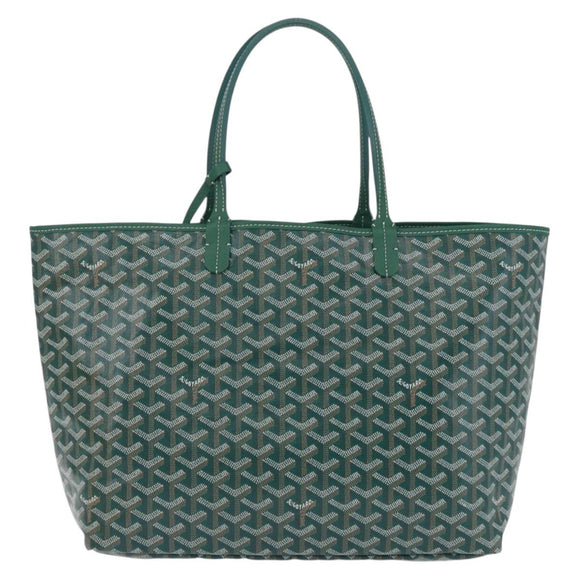 GOYARD Herringbone Saint Louis PM Tote Bag PVC Green Auth BA14601SM