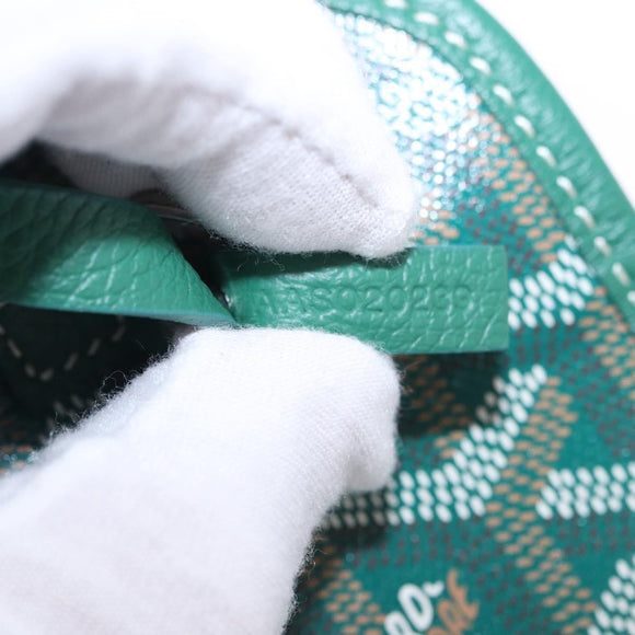 GOYARD Herringbone Saint Louis PM Tote Bag PVC Green Auth BA14601SM