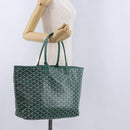 GOYARD Herringbone Saint Louis PM Tote Bag PVC Green Auth BA14601SM-24