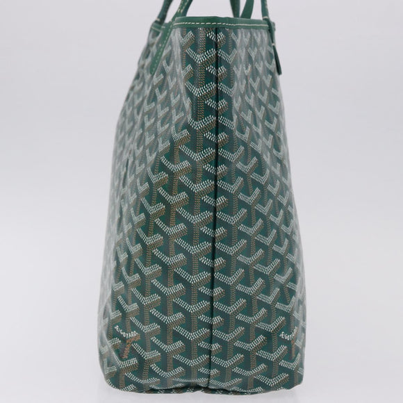 GOYARD Herringbone Saint Louis PM Tote Bag PVC Green Auth BA14601SM