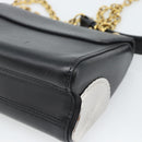 LOUIS VUITTON Twist MM Shoulder Bag Leather Black Gold Tone LV Auth BA14604SAM-15