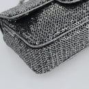 CHANEL Matelasse 25 Chain Shoulder Bag Sequin Silver CC Auth BA14607SM-15