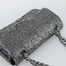 CHANEL Matelasse 25 Chain Shoulder Bag Sequin Silver CC Auth BA14607SM-6