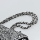 CHANEL Matelasse 25 Chain Shoulder Bag Sequin Silver CC Auth BA14607SM-14