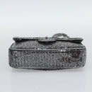 CHANEL Matelasse 25 Chain Shoulder Bag Sequin Silver CC Auth BA14607SM-5
