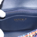 CHANEL Matelasse 20 Chain Shoulder Bag Tweed Multicolor Gold CC Auth BA14608SM-19