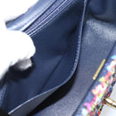 CHANEL Matelasse 20 Chain Shoulder Bag Tweed Multicolor Gold CC Auth BA14608SM-24