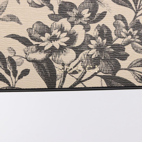 GUCCI Note Book Canvas Beige Black Auth BA14609M